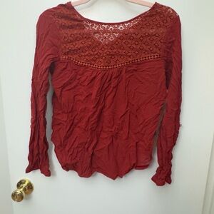 Women's Red Lace Top